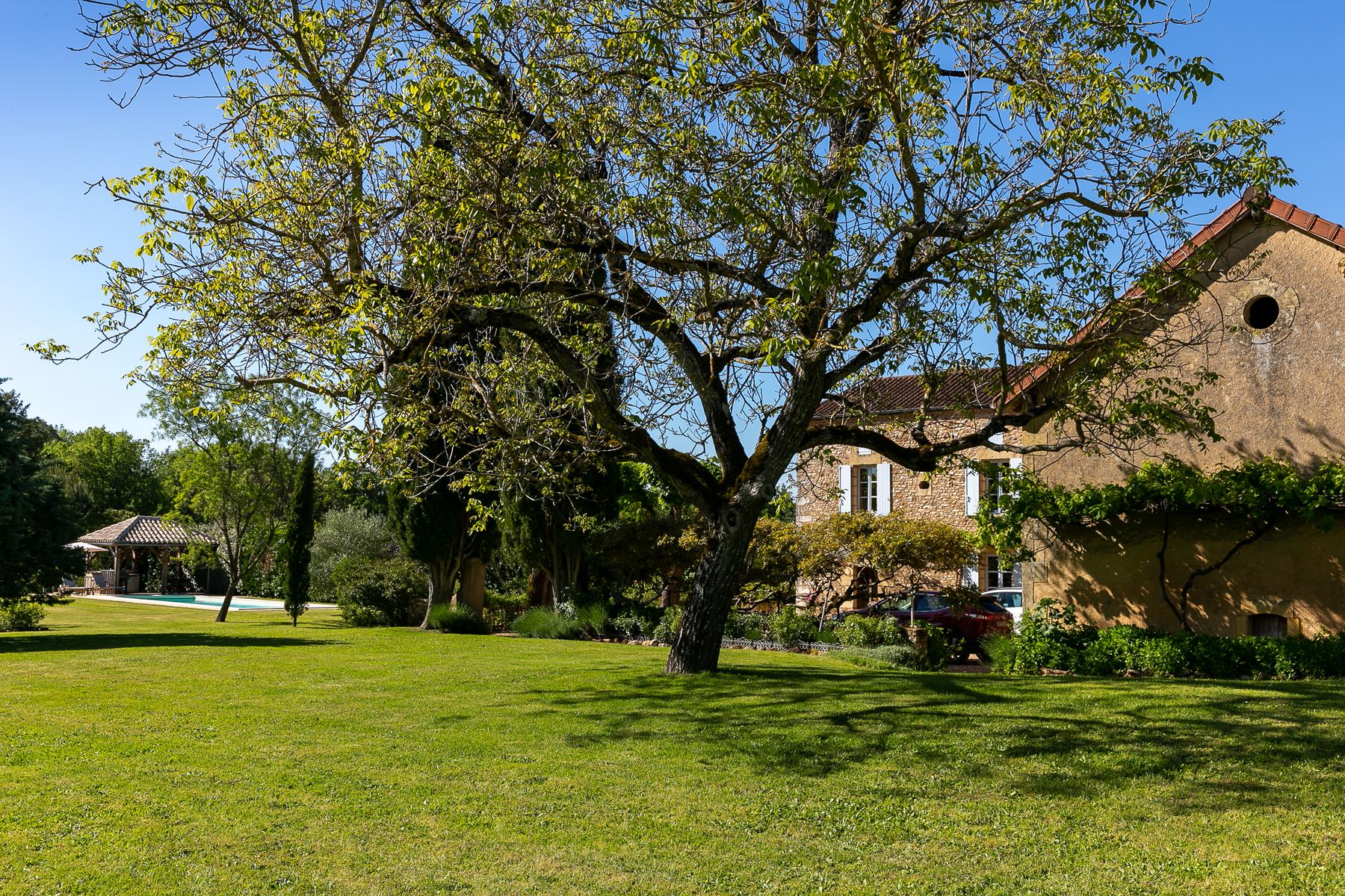 The farmhouse in the garden