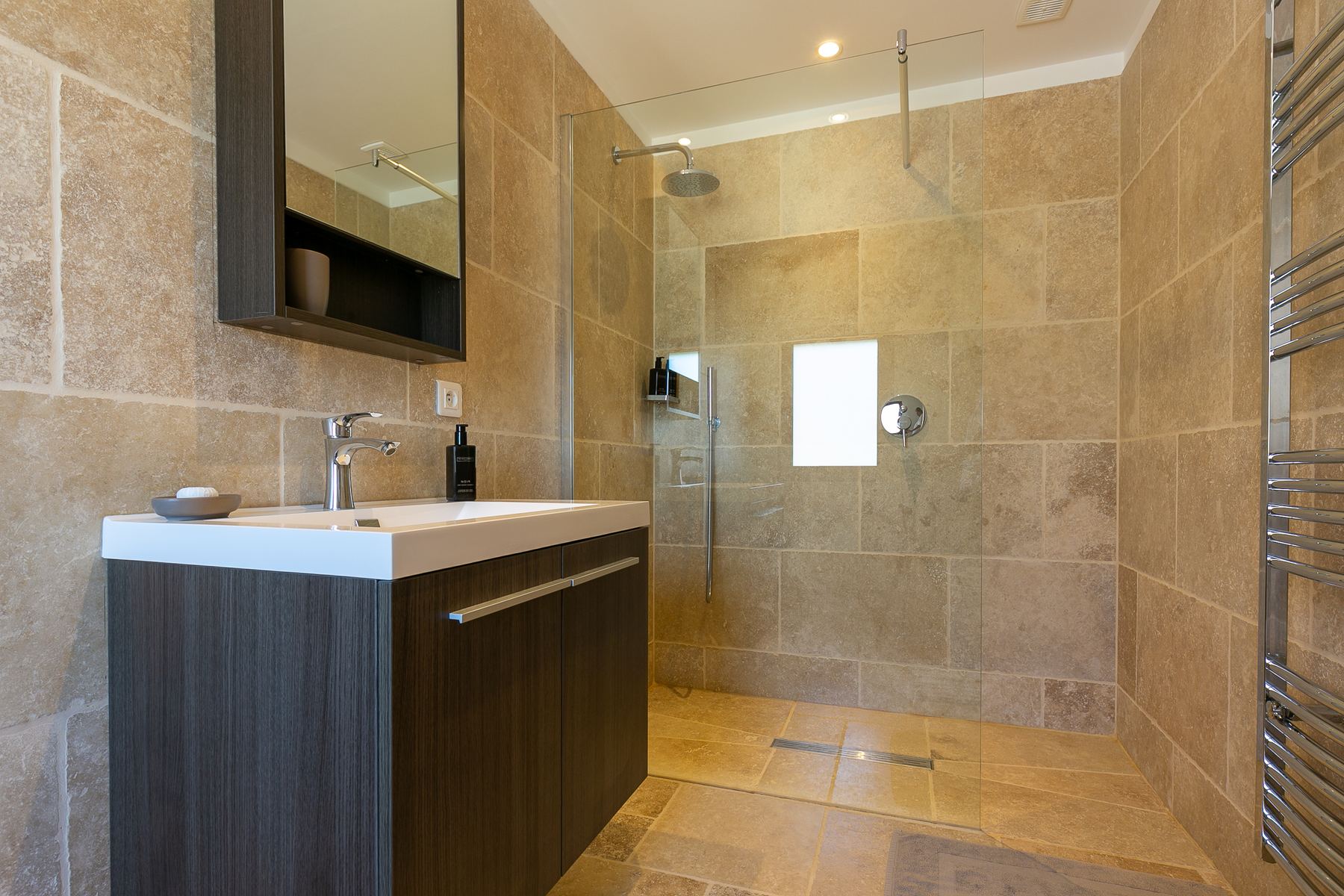 An ensuite shower room