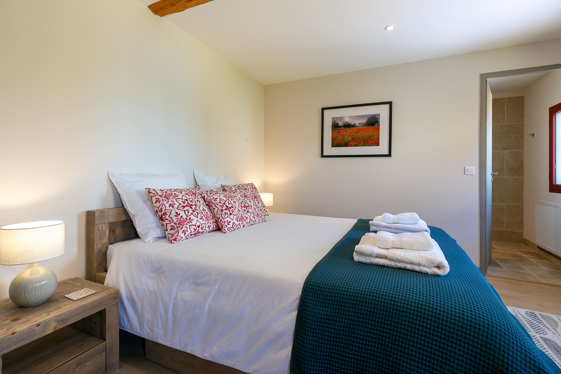 The bedroom overlooking the garden