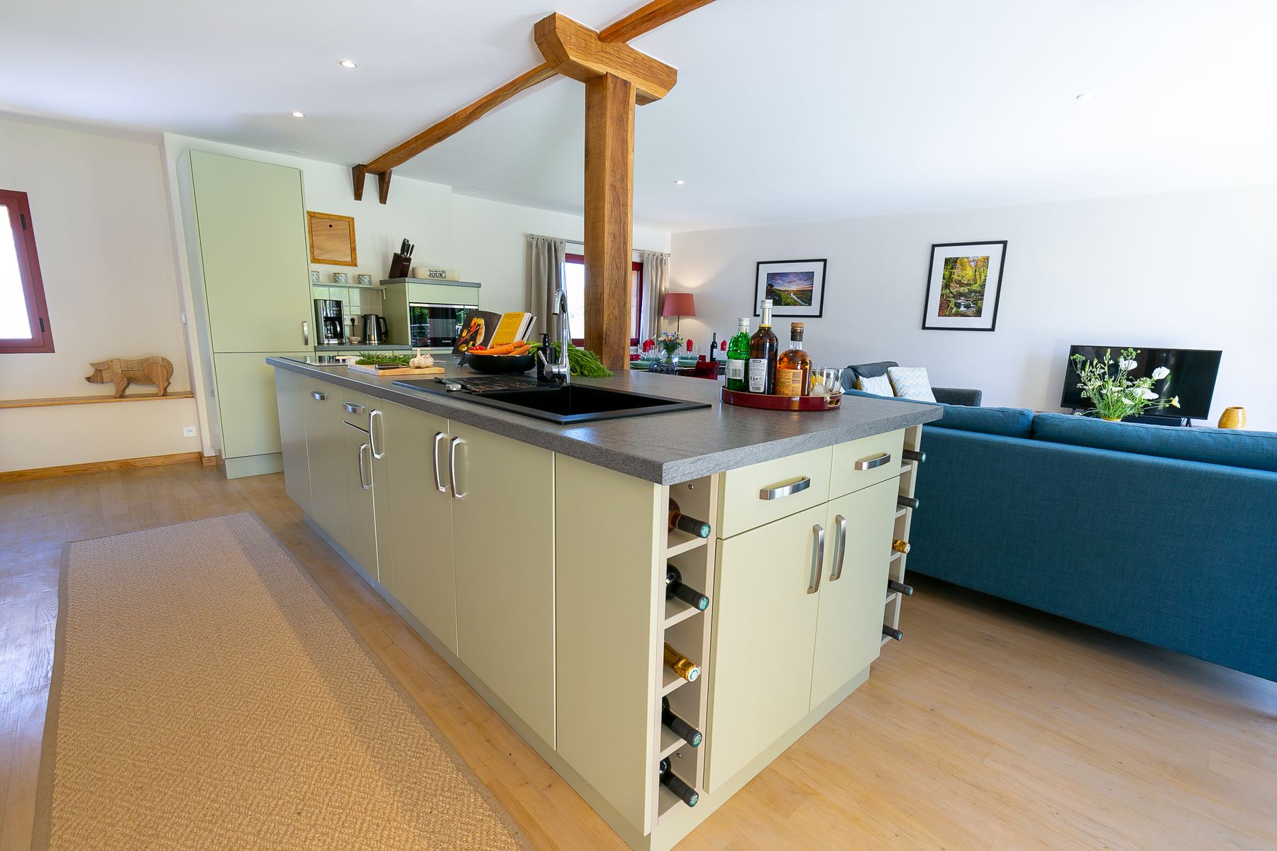 The kitchen island