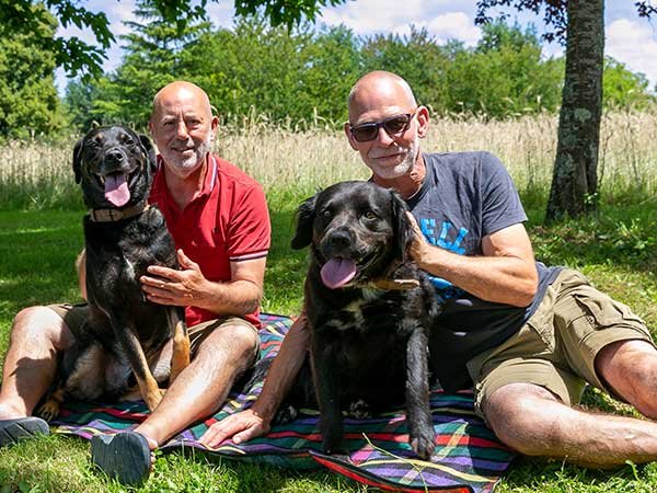Neil et David avec Leo et Libby