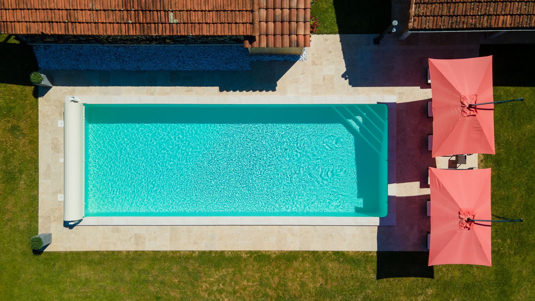 The pool from above